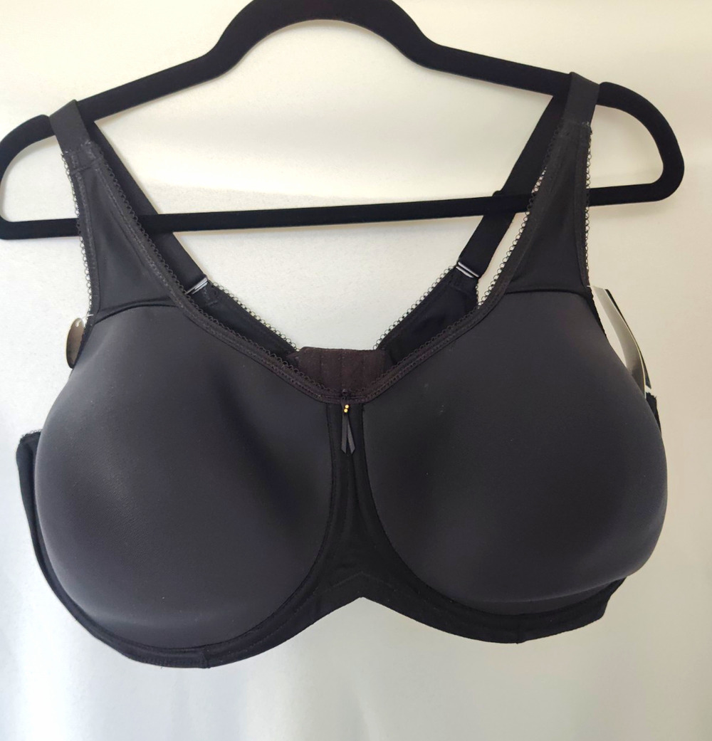Wacoal Basic Beauty T-Shirt Bra 46DDD Black Underwired Hook & Eye Closure